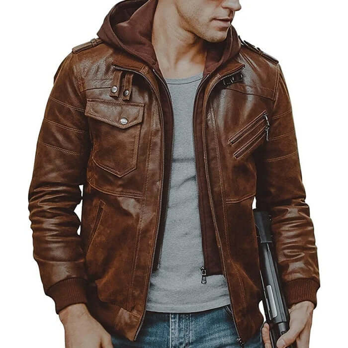 Campera de Cuero Masculina